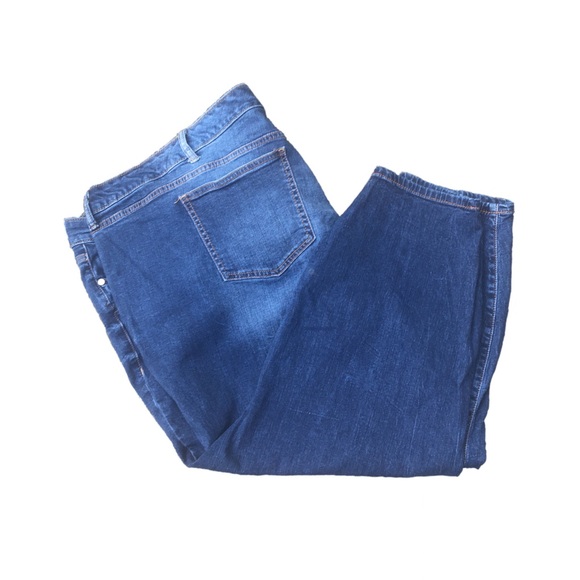 torrid Denim - Torrid Skinny Crop Jeans Blue Denim Faded Dark Wash Whiskers Plus Size 30 R 30R